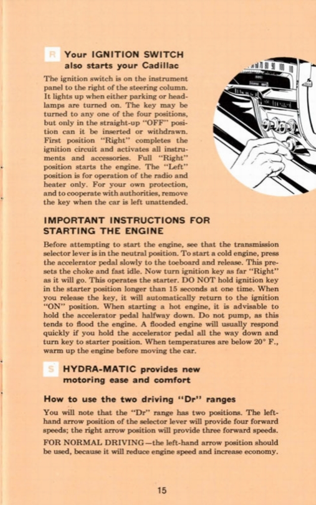 1955 Cadillac Owners Manual Page 23